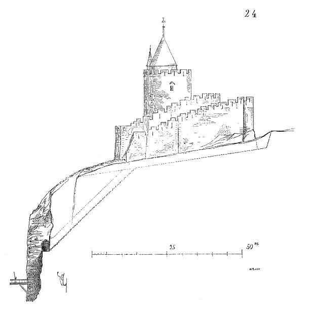 La tour médiévale de La Roche-Guyon - schéma