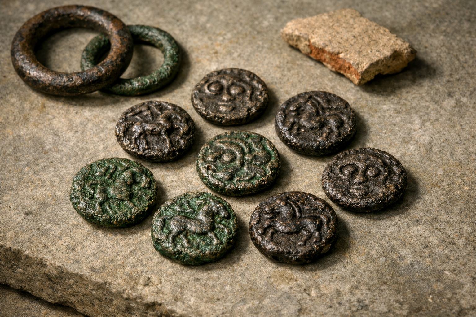 Monnaies gauloises en potin du sanctuaire de Bennecourt