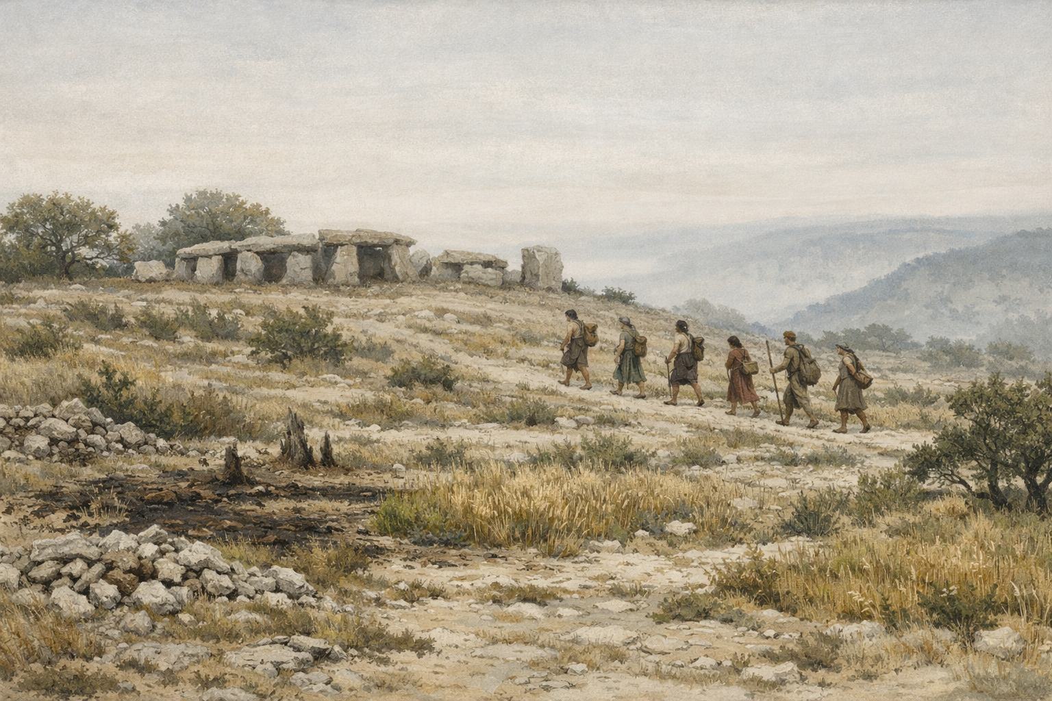 Le plateau du Vexin au Néolithique, parsemé d'allées couvertes