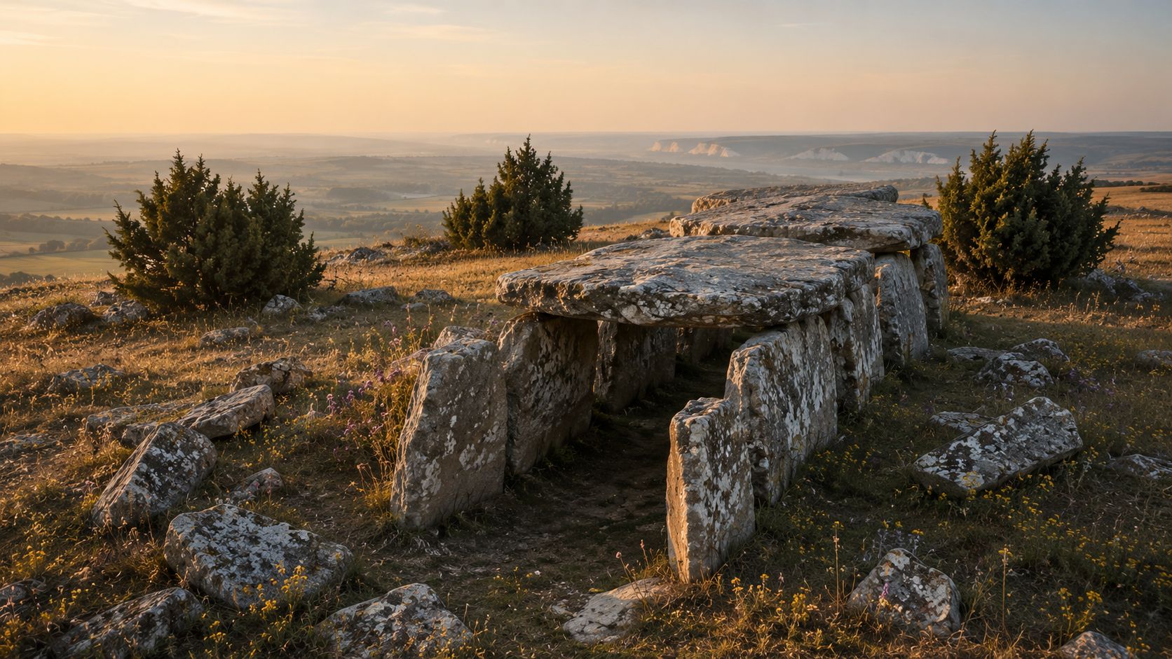 Allée couverte du Vexin dans son cadre paysager