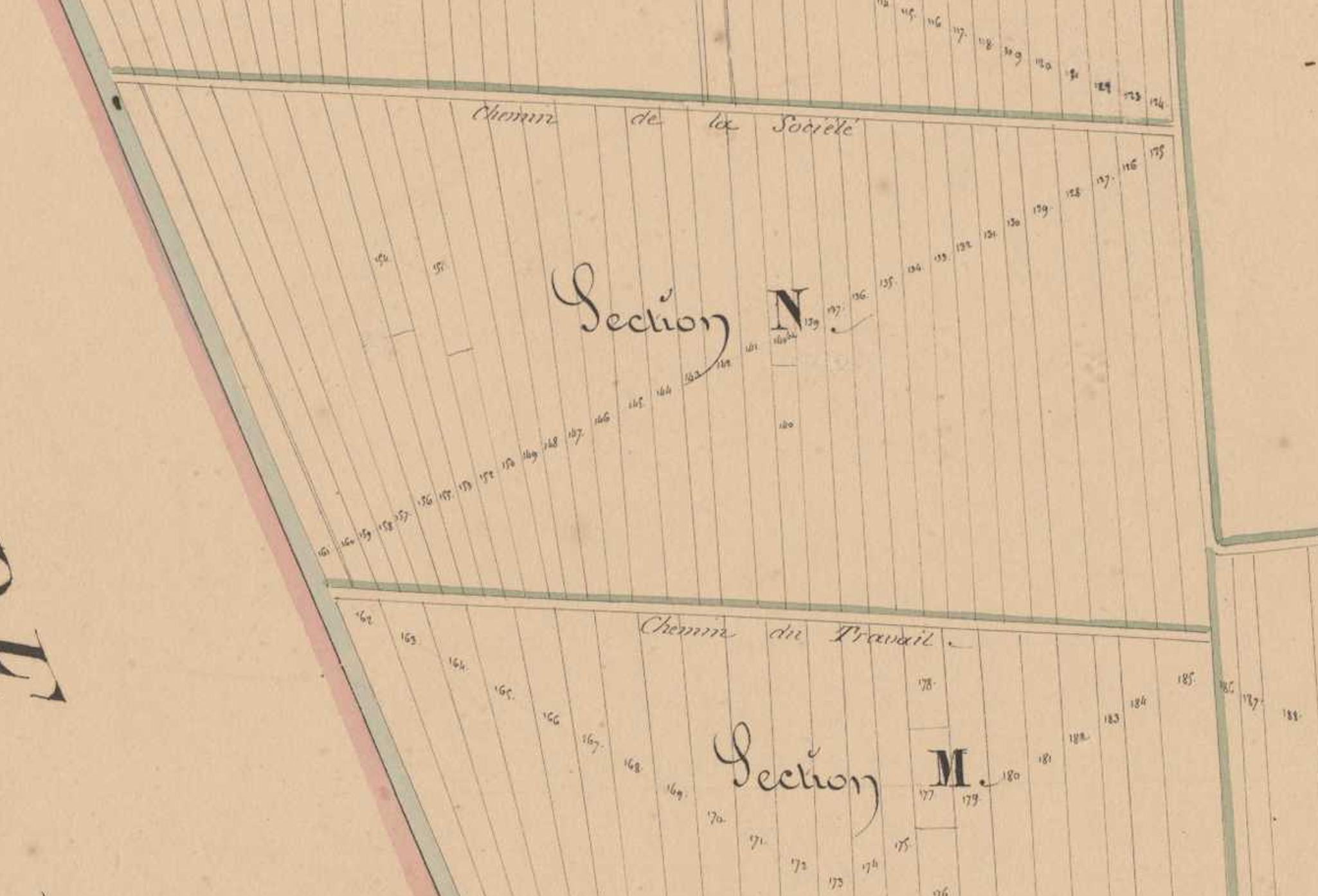 La section G du cadastre de 1830 : les marais partagés à la Révolution