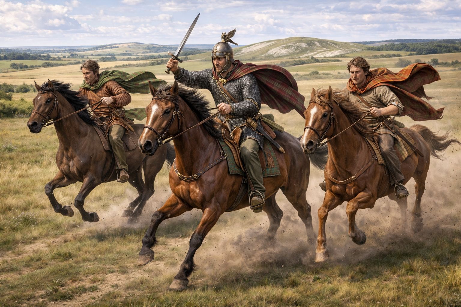 Reconstitution de la formation de cavalerie trimarcisia