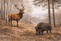 Le cerf et le sanglier sur le plateau du Vexin