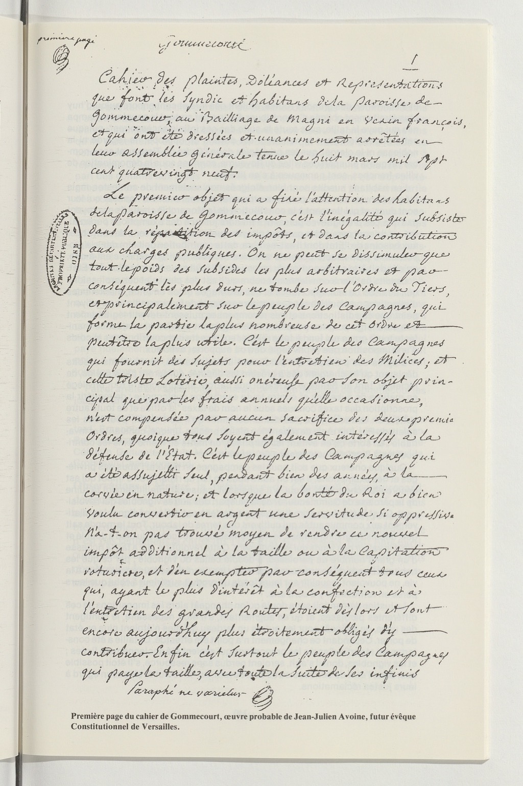 Cahier-doleance-p1-manuscrite